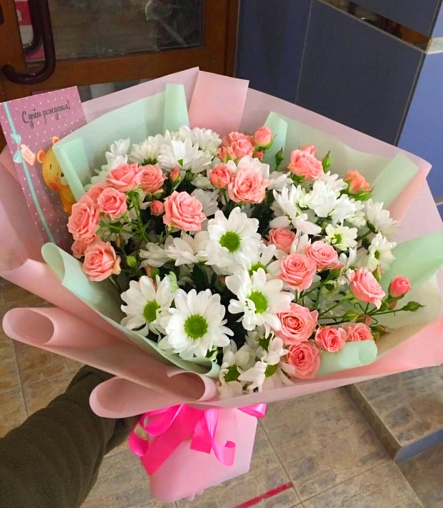 Букет цветов из: Розы и Хризантемы в Гайдуке