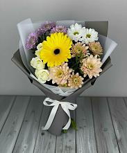 Букет цветов из:  Розы, Герберы и Хризантемы в Гайдуке