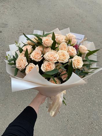 Букет Кремовые розы Латте в Гайдуке