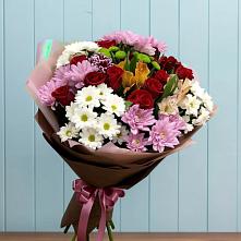 Букет цветов из:  Розы, Хризантемы и Альстромерии в Гайдуке