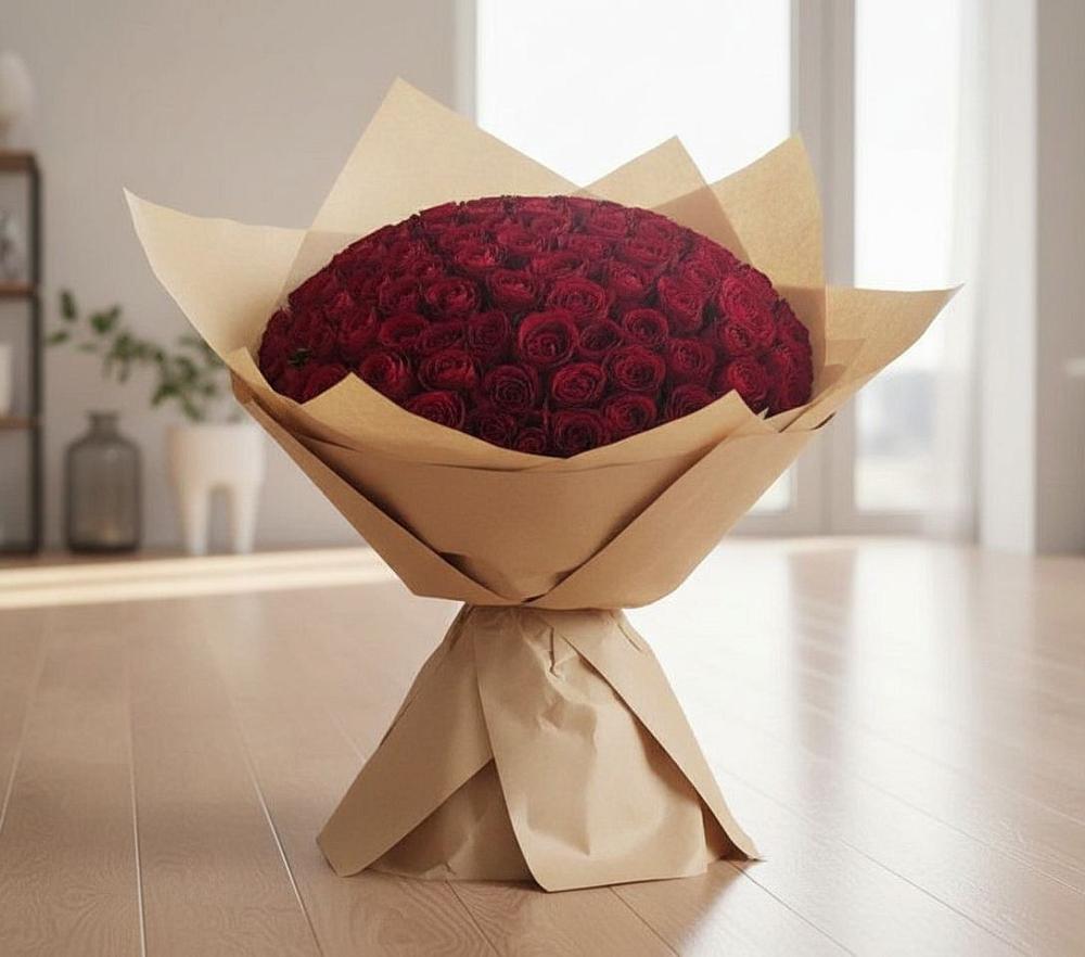 Букет 101 Красная роза в Гайдуке