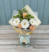 Букет цветов из:  Герберы, Розы и Хризантемы #REPLACE_PRED# Гайдуке