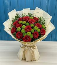 Букет цветов из:  Розы и Хризантемы в Гайдуке