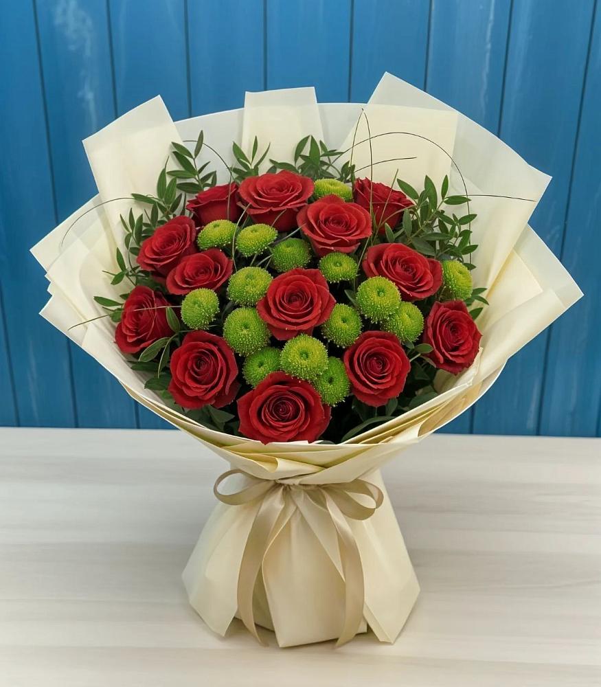 Букет цветов из: Розы и Хризантемы в Гайдуке