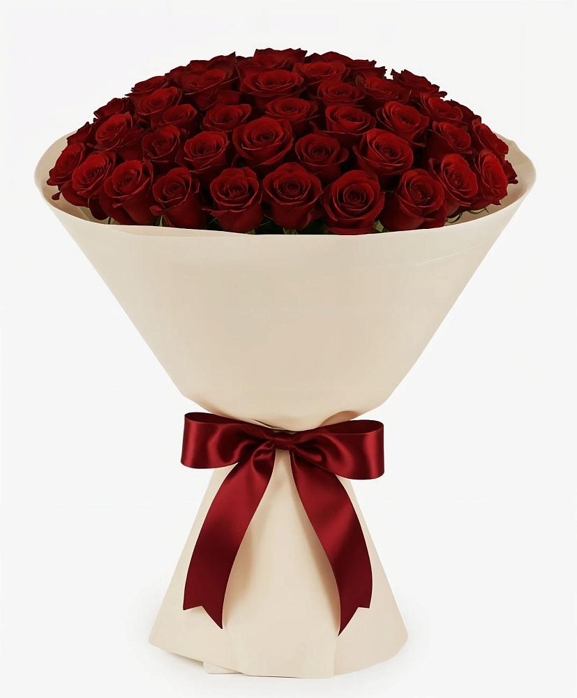 Букет 101 Бордовая роза Блэк Бакарра в Гайдуке