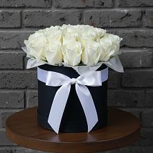 Цветочная композиция из Розы в шляпной коробке в Гайдуке